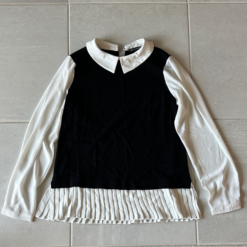 Adrianna Papell Black and White Blouse
